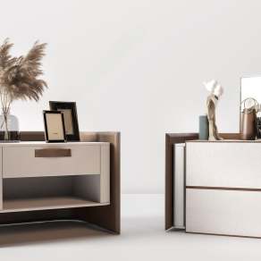 现代床头柜3D模型下载